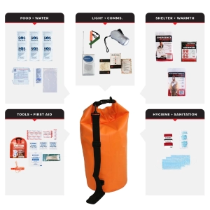 1 person necessity survival kit dry bag waterproof emergency preparedness